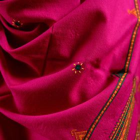 Kutch bhujodi handwoven mirror work wool shawl 24