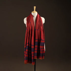 Kutch bhujodi handwoven mirror work wool shawl 25