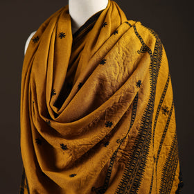 Kutch bhujodi handwoven mirror work wool shawl 26