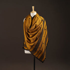 Kutch bhujodi handwoven mirror work wool shawl 26