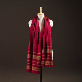 Kutch bhujodi handwoven mirror work wool shawl 27