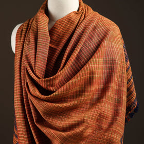 Kutch bhujodi handwoven wool shawl 54 - handcrafted