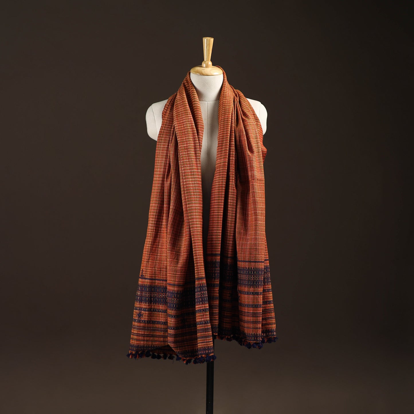 Kutch bhujodi handwoven wool shawl 54 - handcrafted