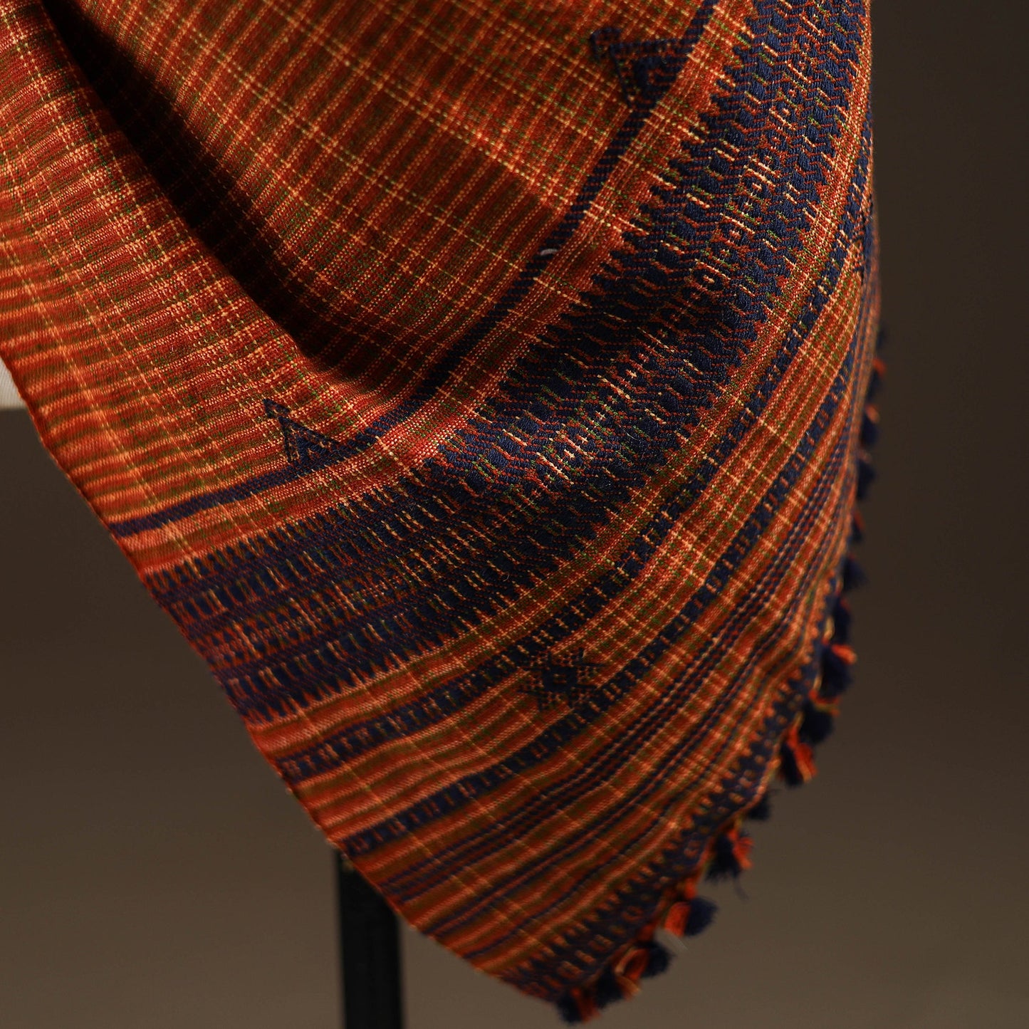 Kutch bhujodi handwoven wool shawl 54 - handcrafted