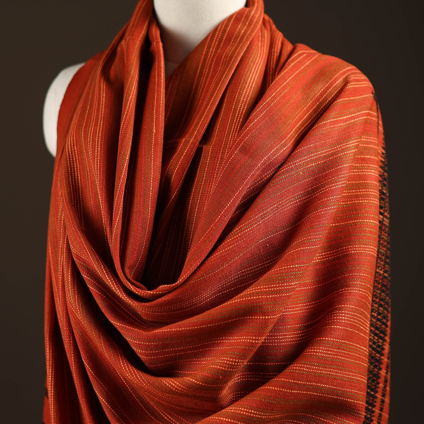 Kutch bhujodi handwoven wool shawl 55 - handcrafted