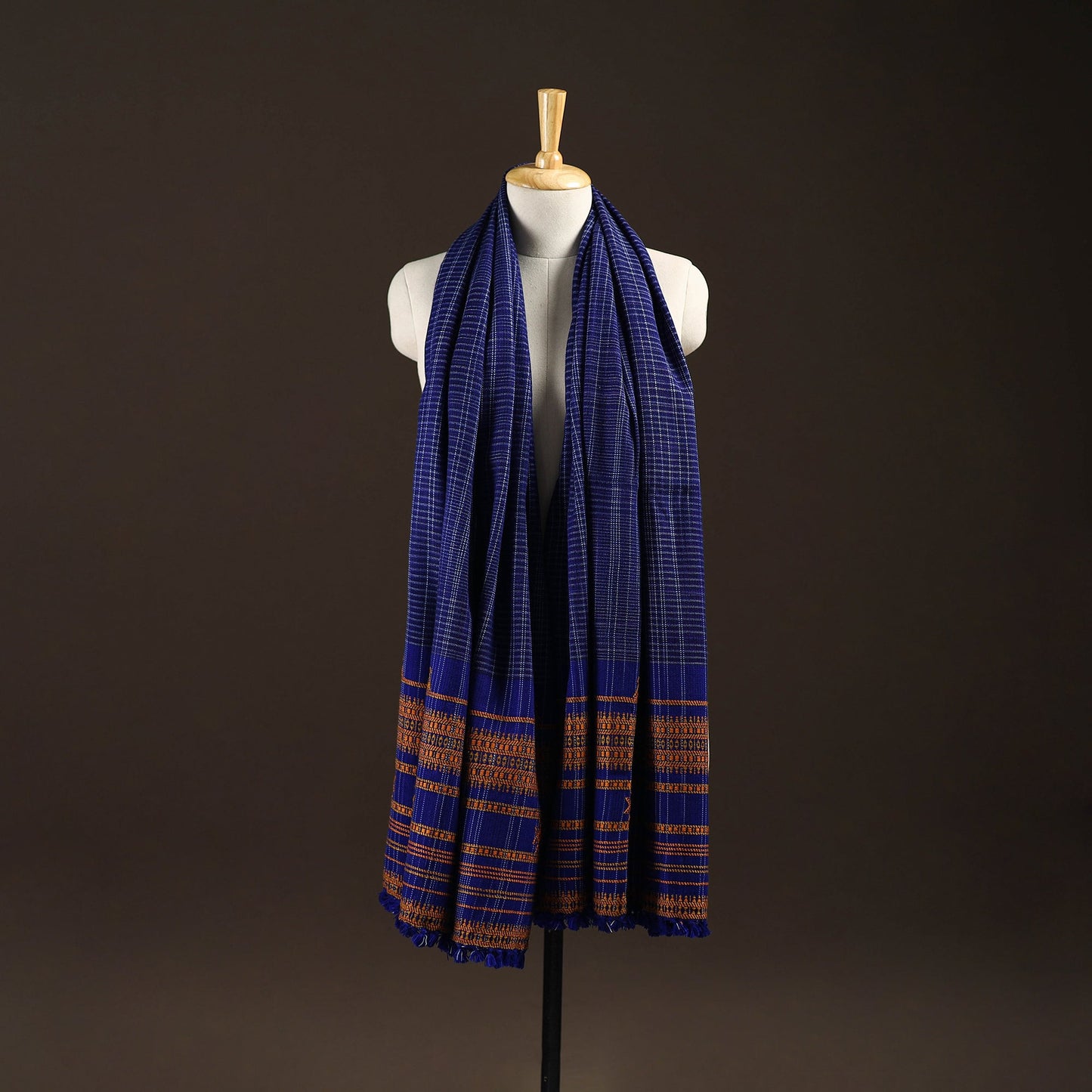 Kutch bhujodi handwoven wool shawl 60 - handcrafted