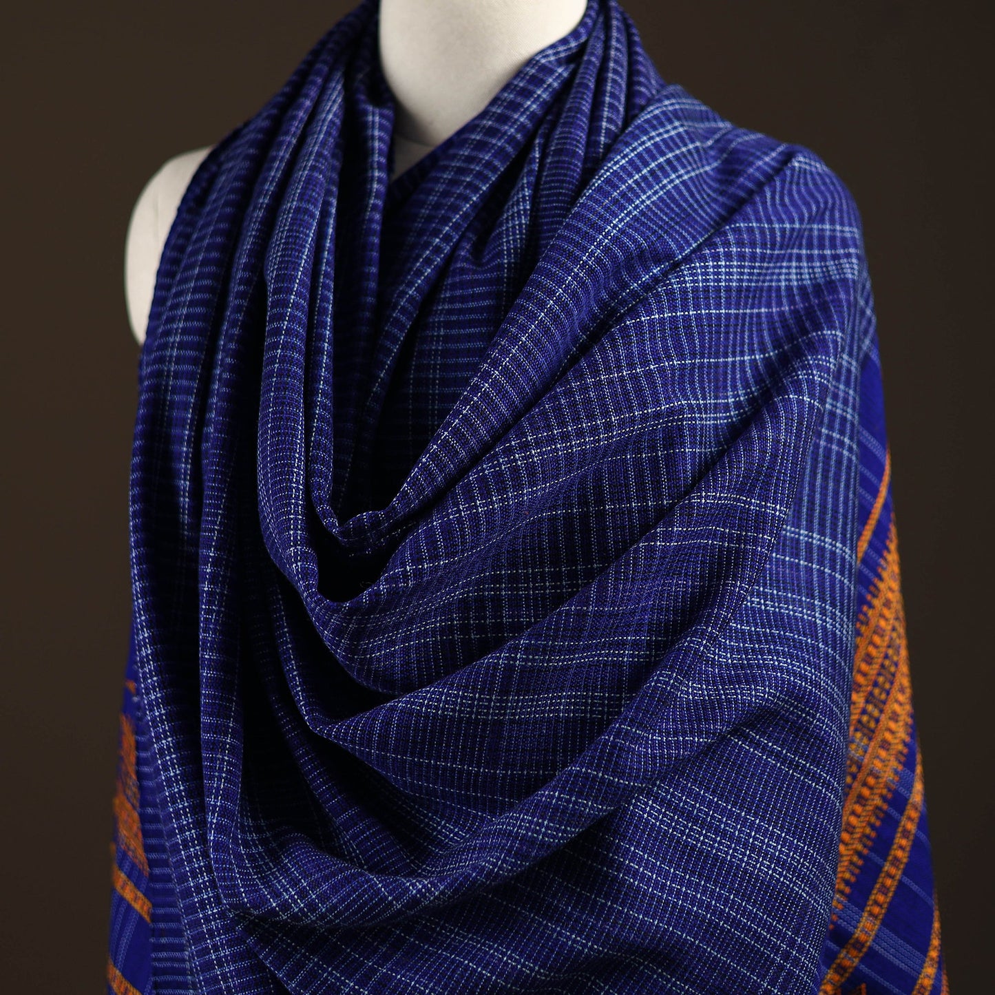 Kutch bhujodi handwoven wool shawl 60 - handcrafted