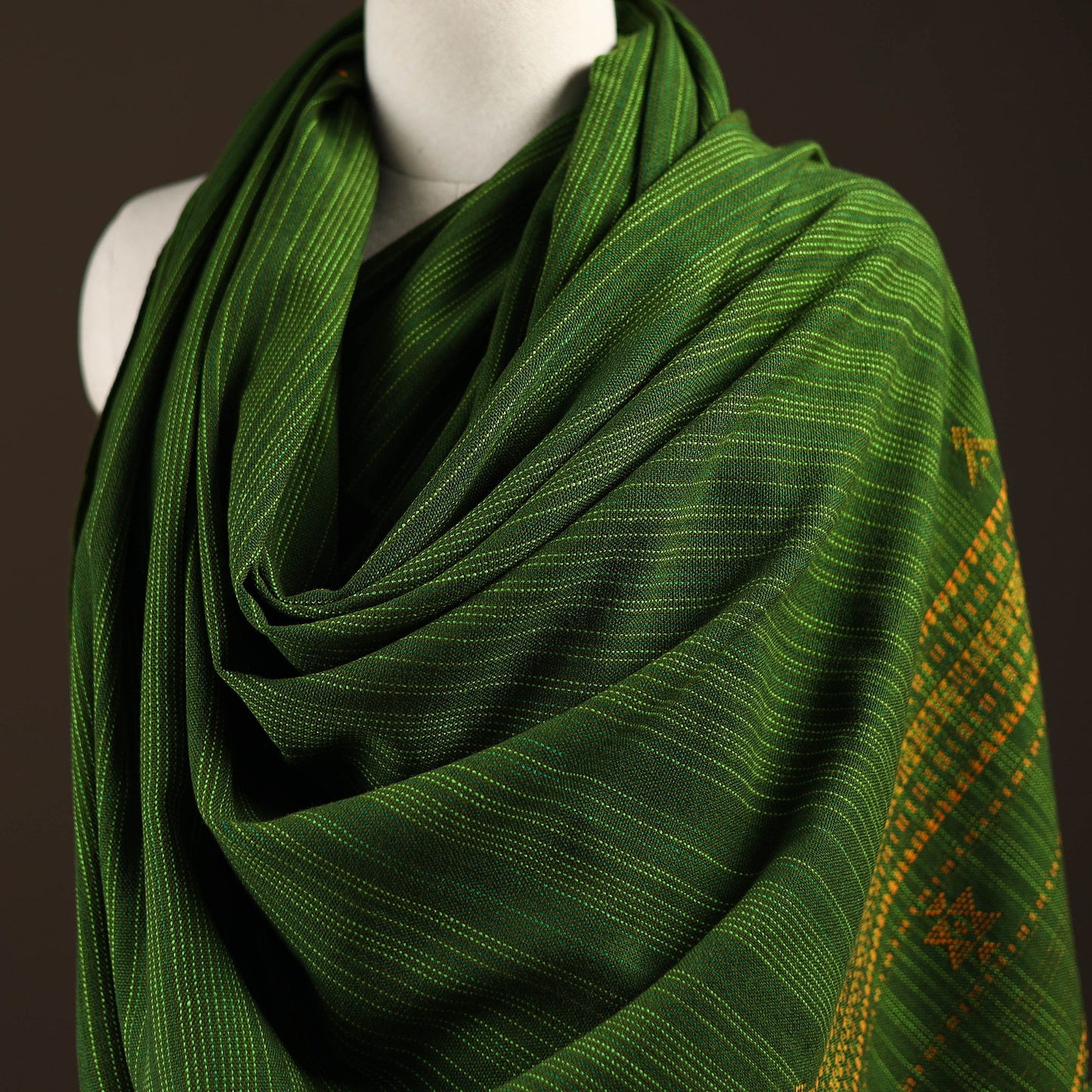 Kutch bhujodi handwoven wool shawl 61 - handcrafted