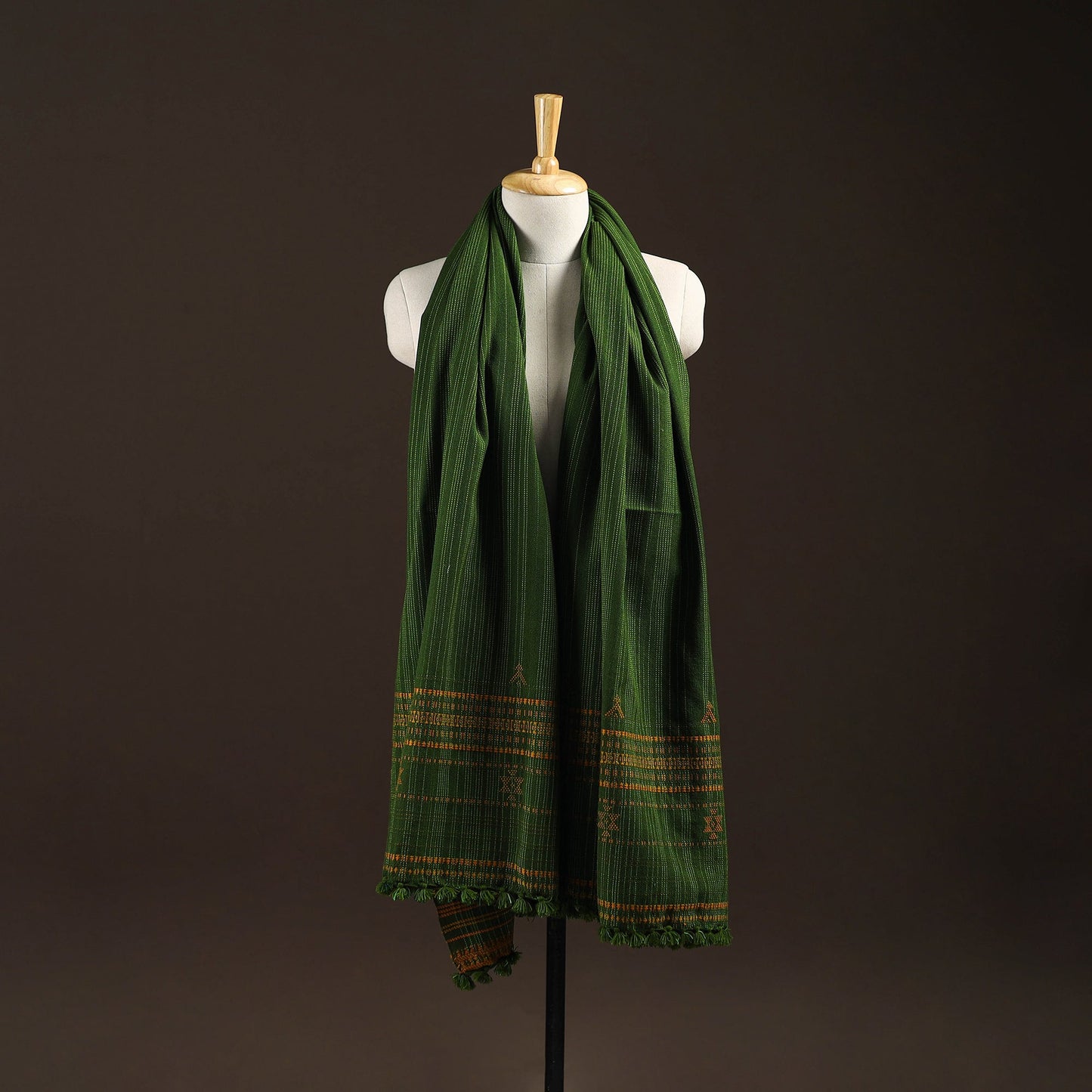 Kutch bhujodi handwoven wool shawl 61 - handcrafted