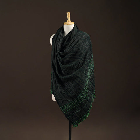 Kutch bhujodi handwoven wool shawl 63 - handcrafted