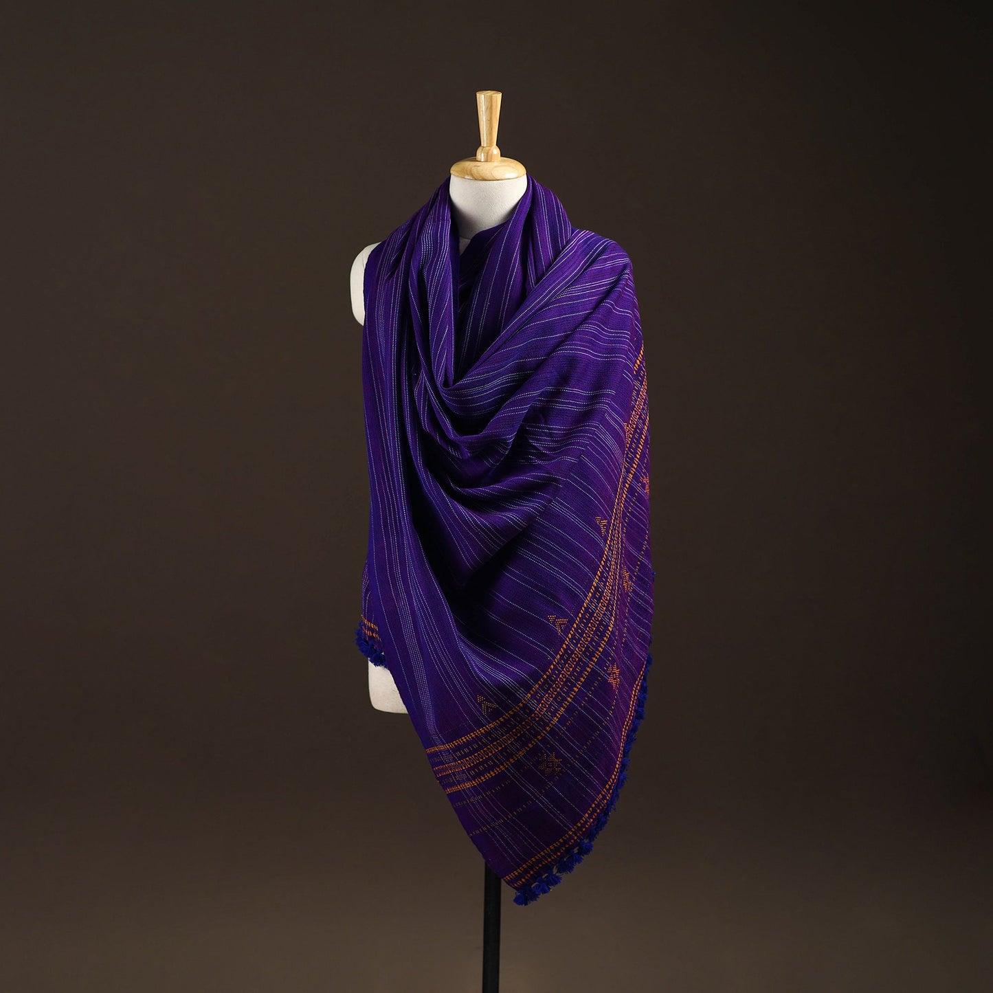 Kutch bhujodi handwoven wool shawl 64 - handcrafted