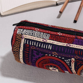  Kutch Dhebariya Hand Embroidery Cotton Pencil Pouch 