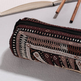  Kutch Dhebariya Hand Embroidery Cotton Pencil Pouch 