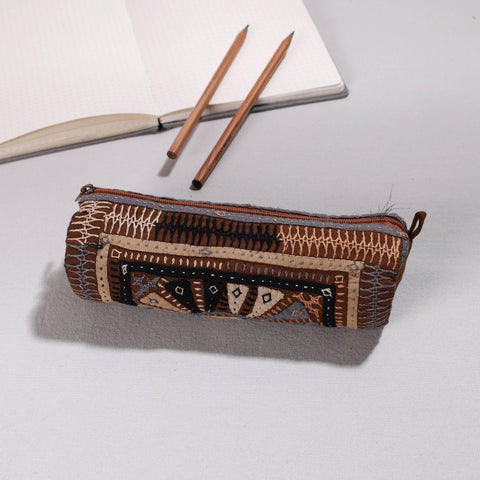  Kutch Dhebariya Hand Embroidery Cotton Pencil Pouch 