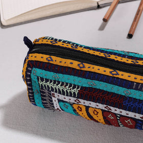  Kutch Dhebariya Hand Embroidery Cotton Pencil Pouch 