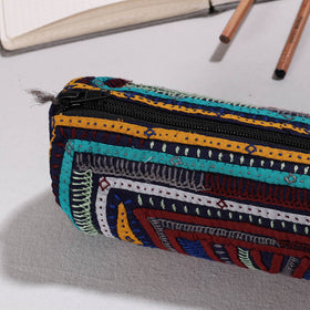  Kutch Dhebariya Hand Embroidery Cotton Pencil Pouch 