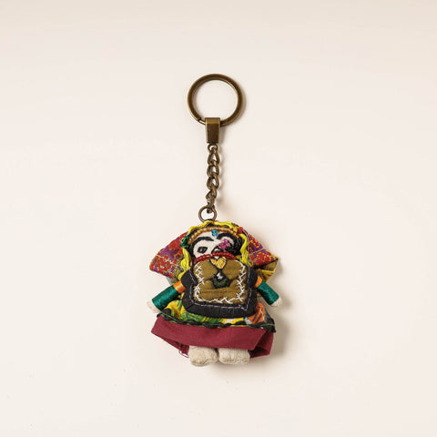  Kutch Embroidered Handmade Doll Keychain 