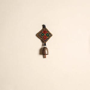 Kutch embroidery copper coated iron bell keychain 02
