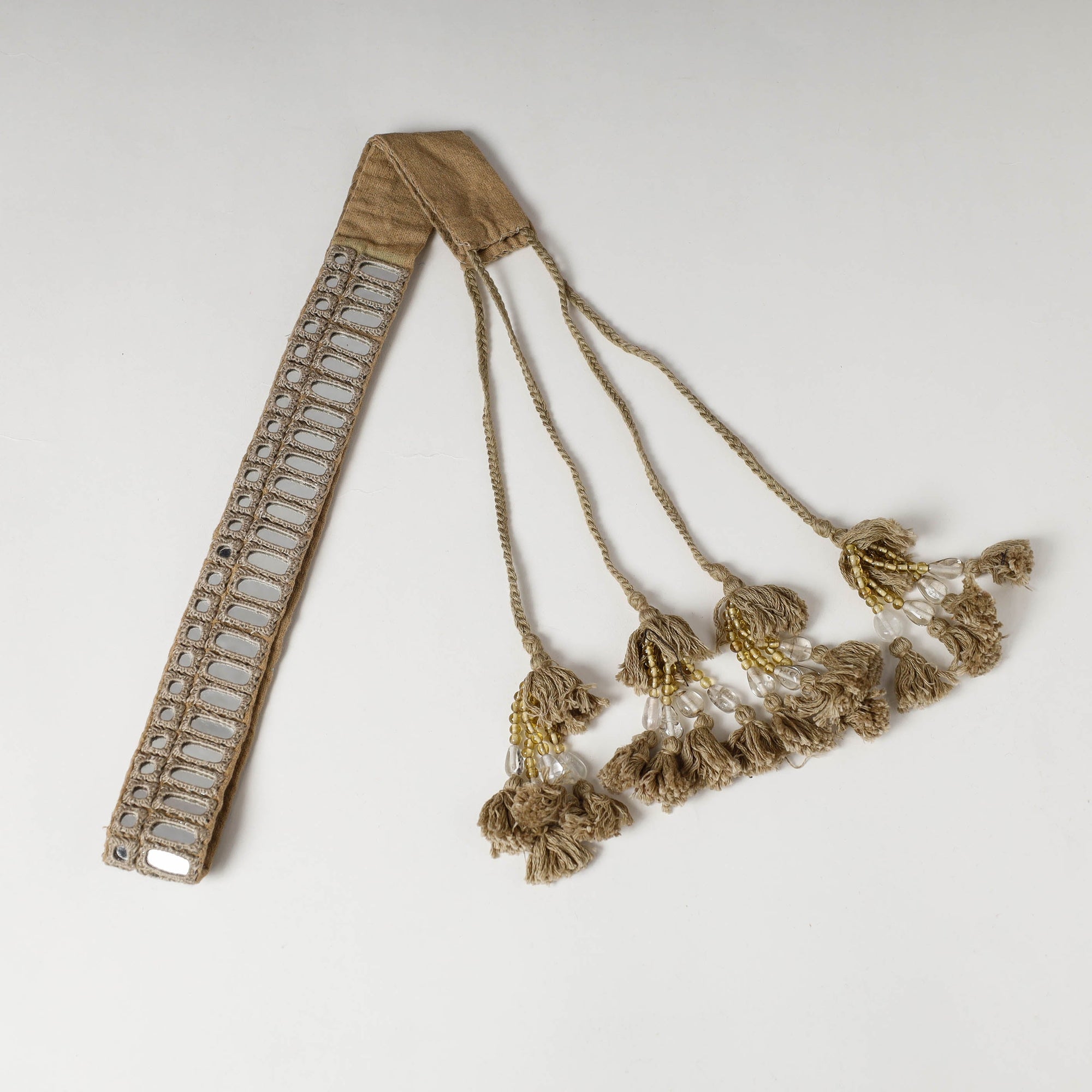  Mirror Work Kutch Embroidery Fabric Belt 