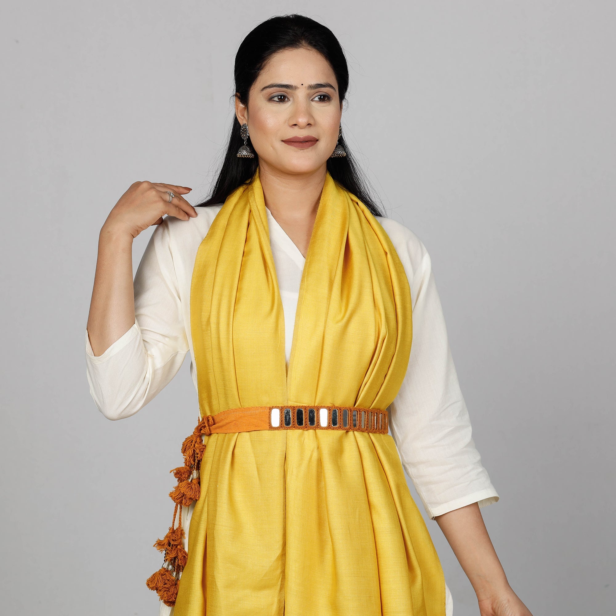  Mirror Work Kutch Embroidery Fabric Belt 