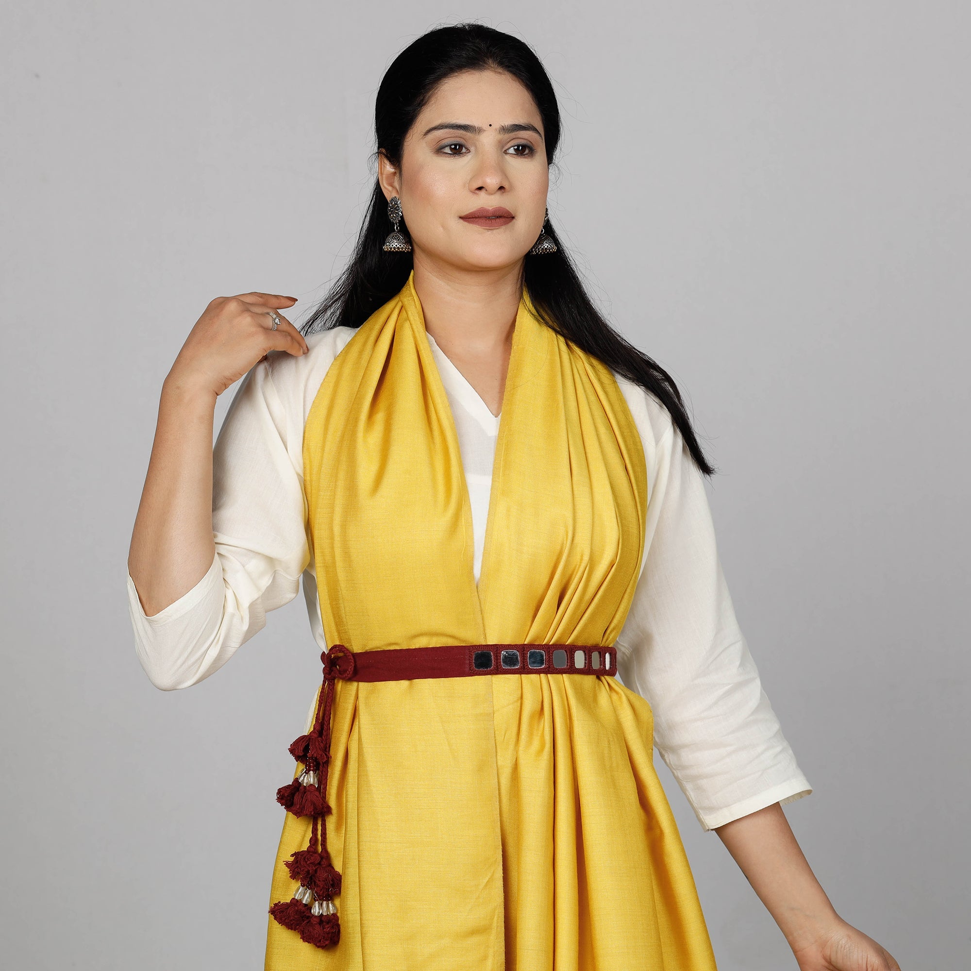  Mirror Work Kutch Embroidery Fabric Belt 