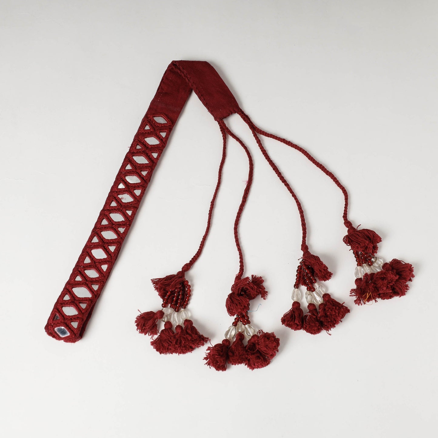  Mirror Work Kutch Embroidery Fabric Belt 