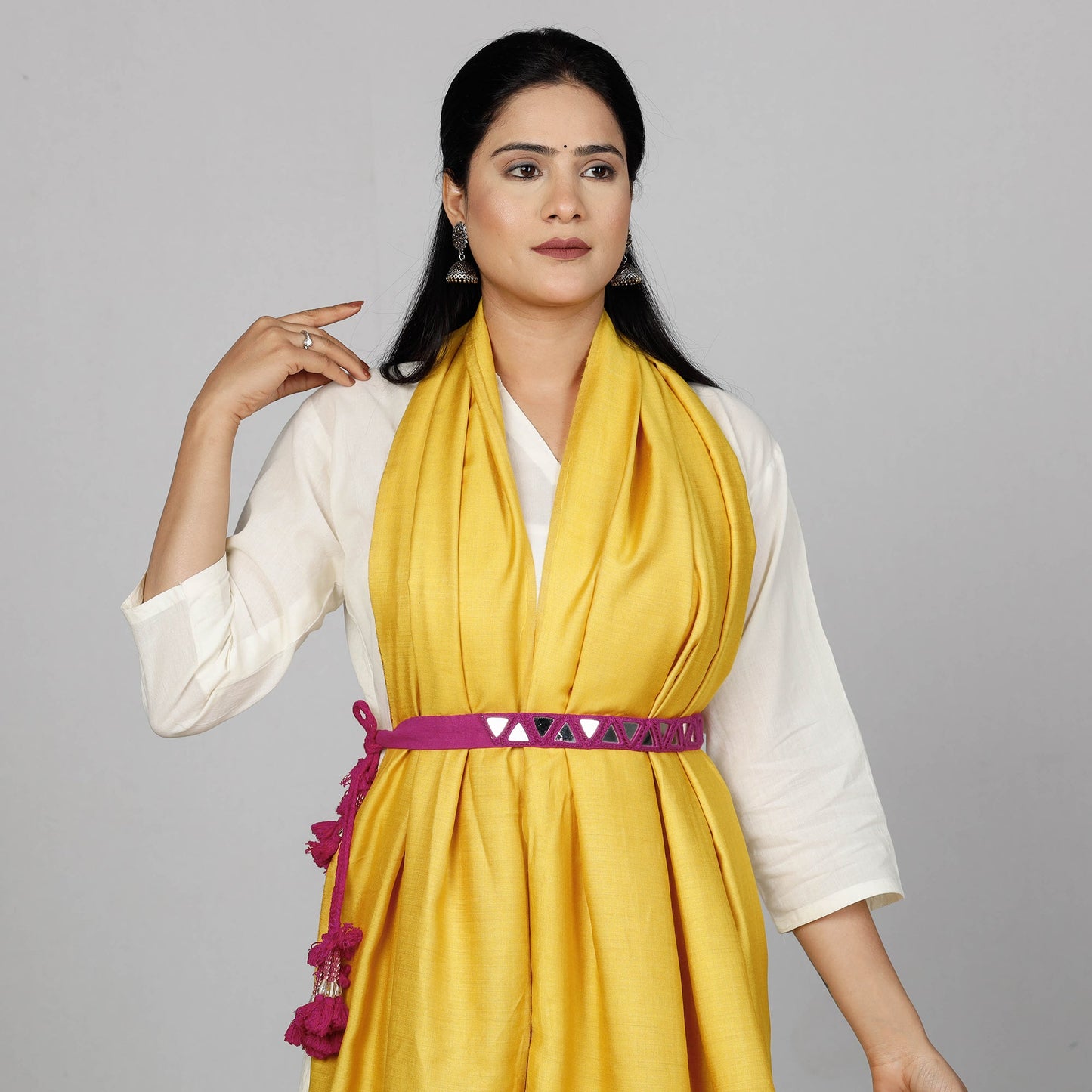  Mirror Work Kutch Embroidery Fabric Belt 