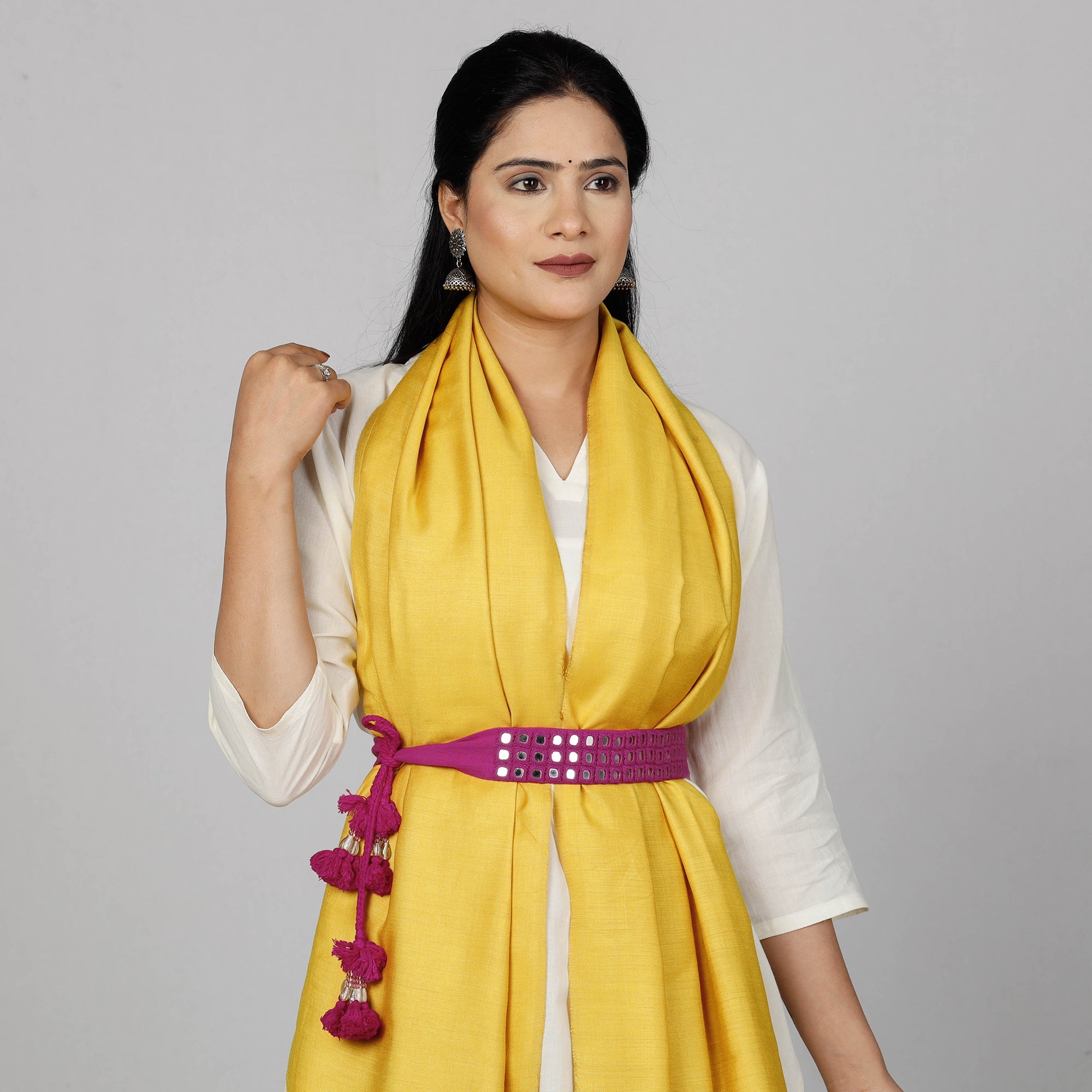  Mirror Work Kutch Embroidery Fabric Belt 