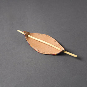  Kutch Embroidery Mirror Work Leather Hair Pin 