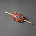  Kutch Embroidery Mirror Work Leather Hair Pin 