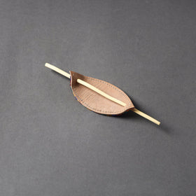  Kutch Embroidery Mirror Work Leather Hair Pin 