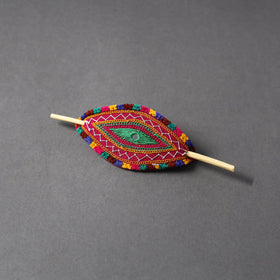  Kutch Embroidery Mirror Work Leather Hair Pin 