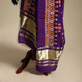 Kutch embroidery semi modal silk handloom dupatta