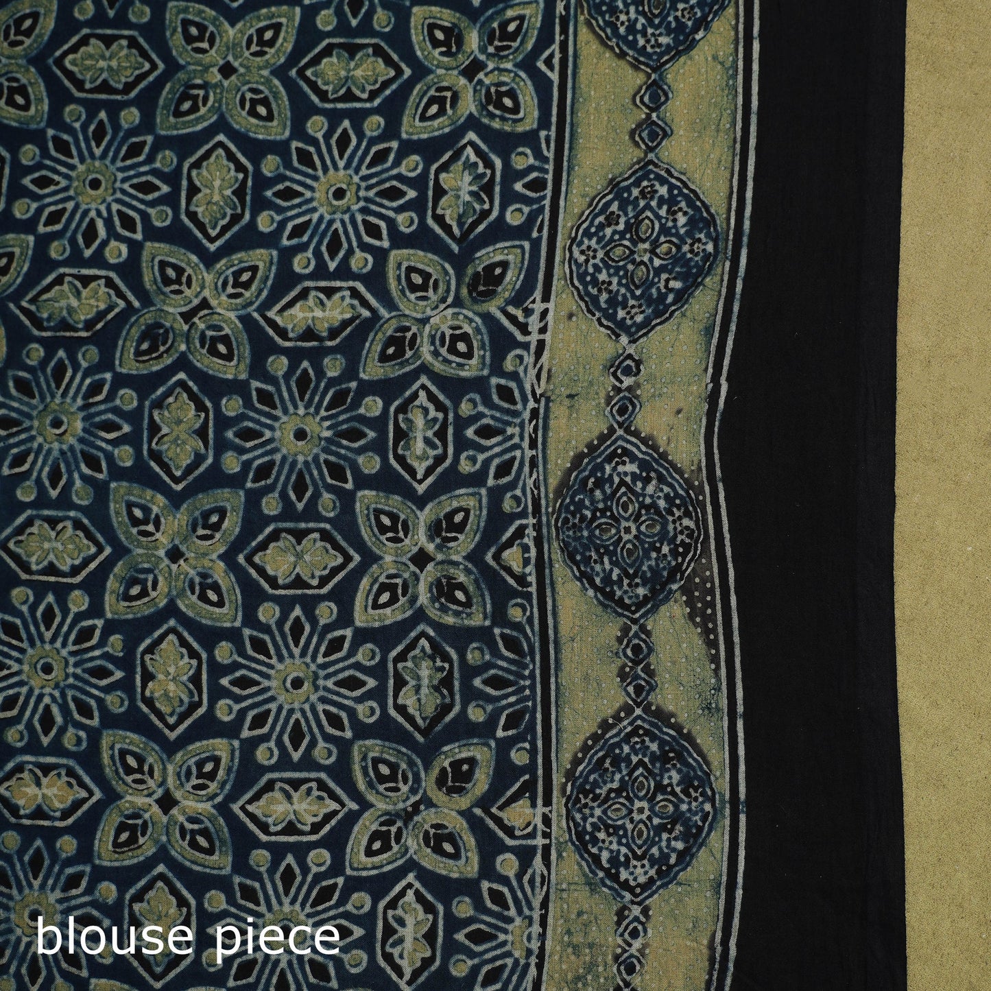 Kutch hand block print natural dyed pure mul cotton ajrakh