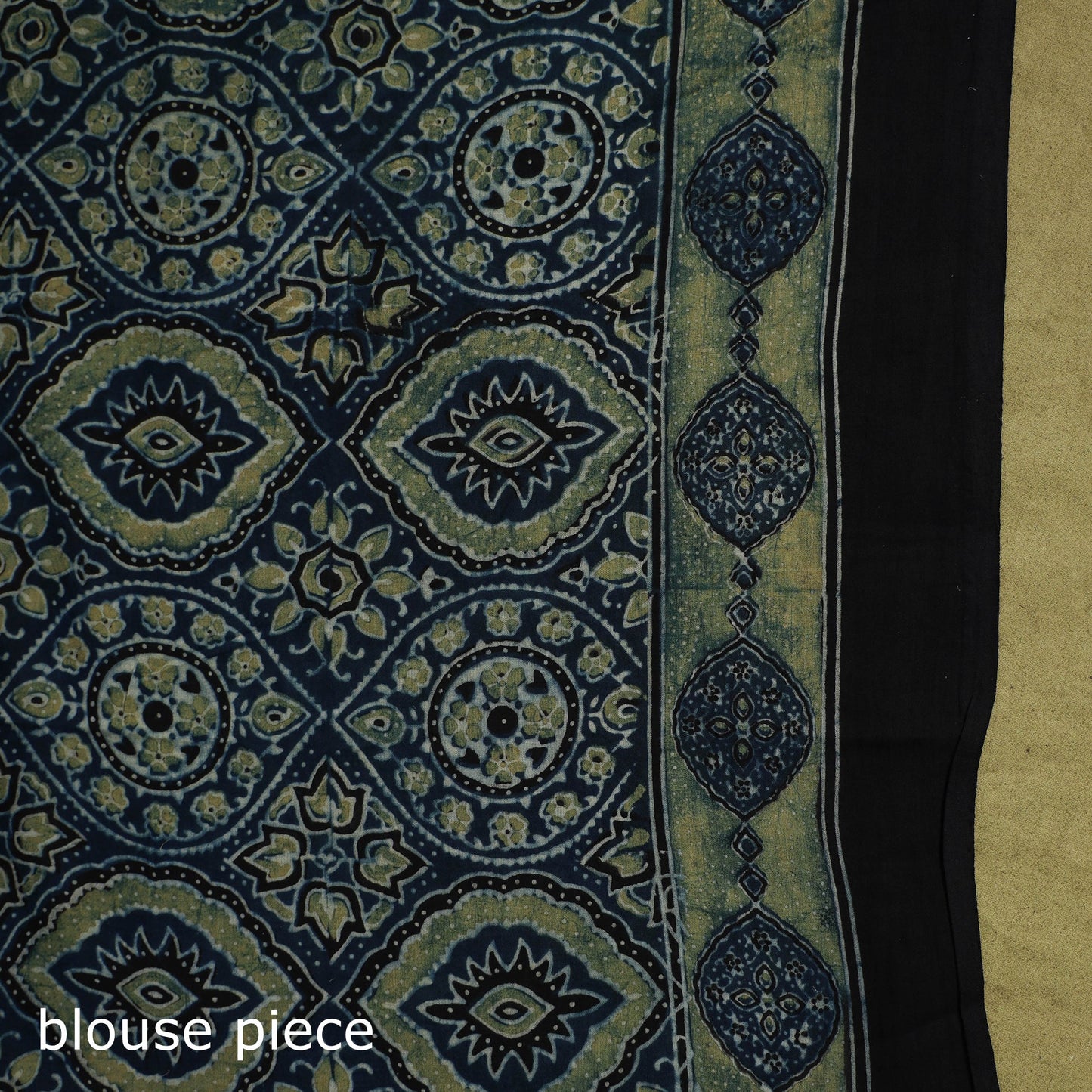 Kutch hand block print natural dyed pure mul cotton ajrakh