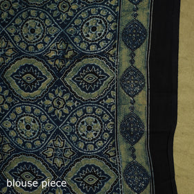 Kutch hand block print natural dyed pure mul cotton ajrakh