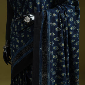 Kutch hand block print natural dyed pure mul cotton ajrakh