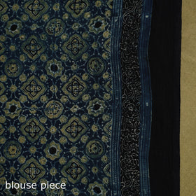 Kutch hand block print natural dyed pure mul cotton ajrakh
