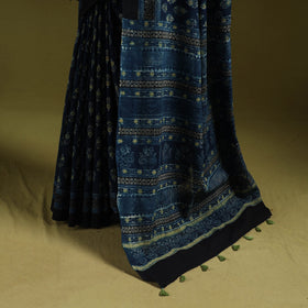 Kutch hand block print natural dyed pure mul cotton ajrakh