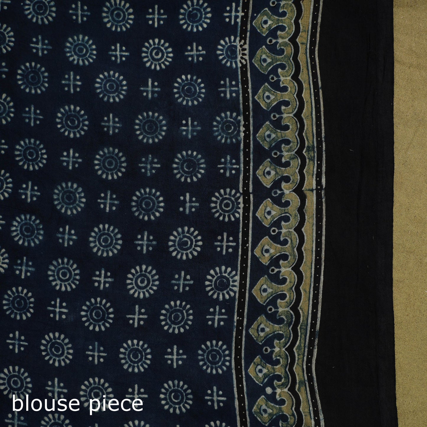 Kutch hand block print natural dyed pure mul cotton ajrakh