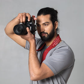  Mirror Work Kutchi Embroidery Fabric Camera Belt 