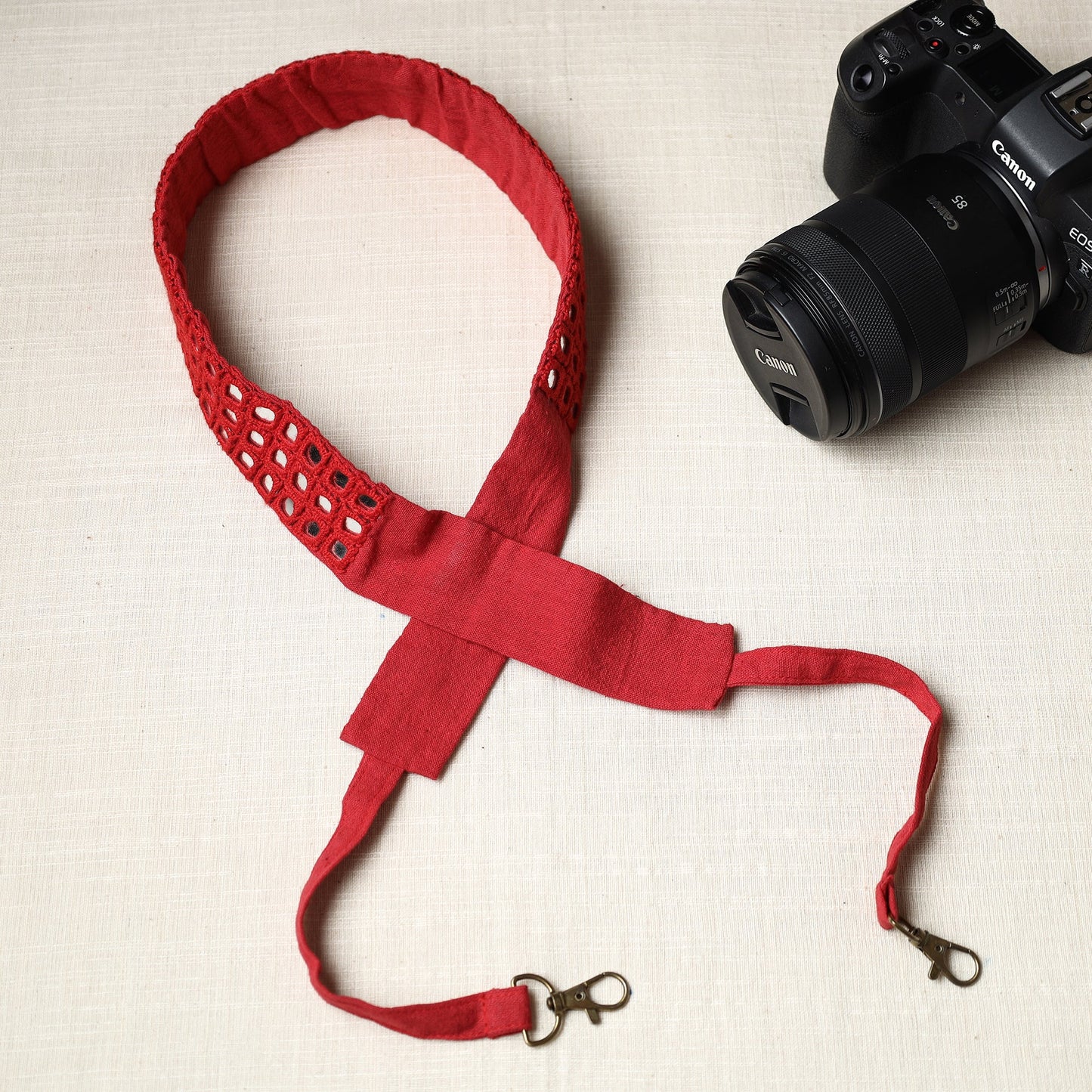  Mirror Work Kutchi Embroidery Fabric Camera Belt 