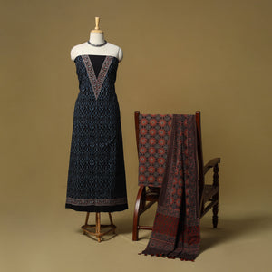 Kutch hand natural dyed 3pc unstitched dress material 30