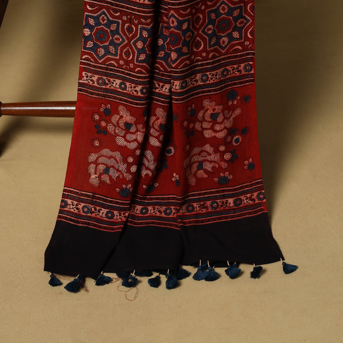 Kutch hand natural dyed 3pc unstitched dress material 35