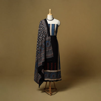 Kutch hand natural dyed cotton 2pc unstitched dress