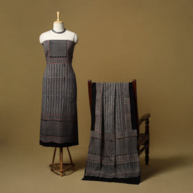 Kutch hand natural dyed cotton 2pc unstitched dress