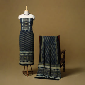 Kutch hand natural dyed cotton 2pc unstitched dress