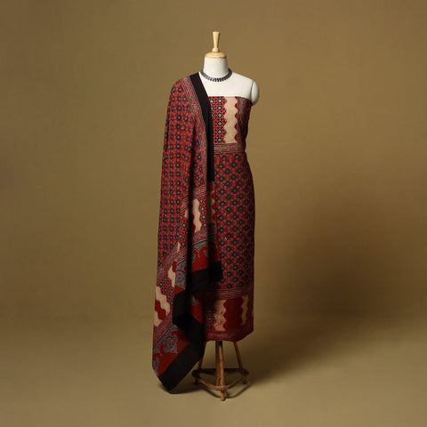 Kutch hand natural dyed cotton 2pc unstitched dress