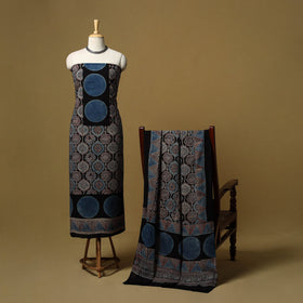 Kutch hand natural dyed cotton 2pc unstitched dress