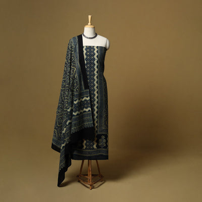 Kutch hand natural dyed cotton 2pc unstitched dress